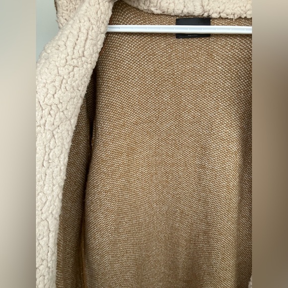 Zara knit sherpa cardigan brown small - Picture 4 of 5